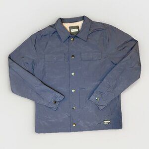 Ezekiel Marley Button Snap Shirt Jacket Men's Size Medium Navy Blue Windbreaker